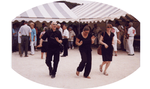 Some of us dance the Charleston at a post-concert party while on tour in Provence, France