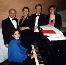 The quartet with Lazina at the keyboard for An Evening With Gilbert & Sullivan.
