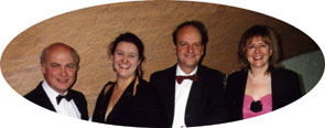 Picture of the quartet after the very successful Gilbert and Sullivan concert.